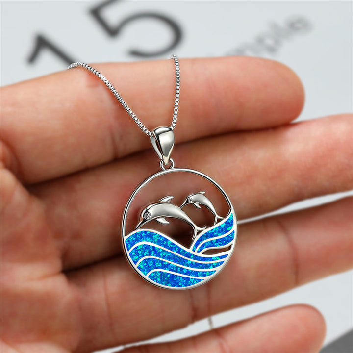 Parent-child Dolphin Pendant Niche Creative – Jewelry Gift Ideas — 1