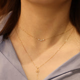 S925 Sterling Silver Gold Plated Key Necklace – Jewelry Gift Ideas — 3
