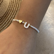 26 Letters White Shell Beaded Bracelet Women – Jewelry Gift Ideas — 13