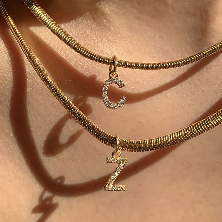 Ins Zircon Necklace Simple Snake Bone Chain Hip – Jewelry Gift Ideas — 1