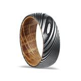 Grey Ceramic Deer Antler Men's Ring – Gifts for Him — 8