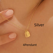 Minimalist Carved Name Pendant Necklace – Jewelry Gift Ideas — 6