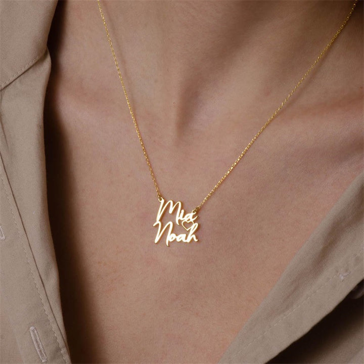 DIY Double Name Letter Stainless Steel Necklace – Jewelry Gift Ideas — 1