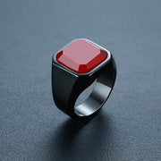 Glossy Black Gem Ring Simple Style – Stylish Gifts — 2