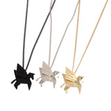 Three-dimensional Origami Animal Short Necklace – Jewelry Gift Ideas — 3