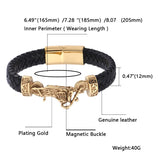 Woven Motorcycle Leather Bracelet – Jewelry Gift Ideas — 4