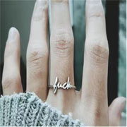 Ladies Fashion Letter Ring Titanium Steel – Stylish Gifts — 1