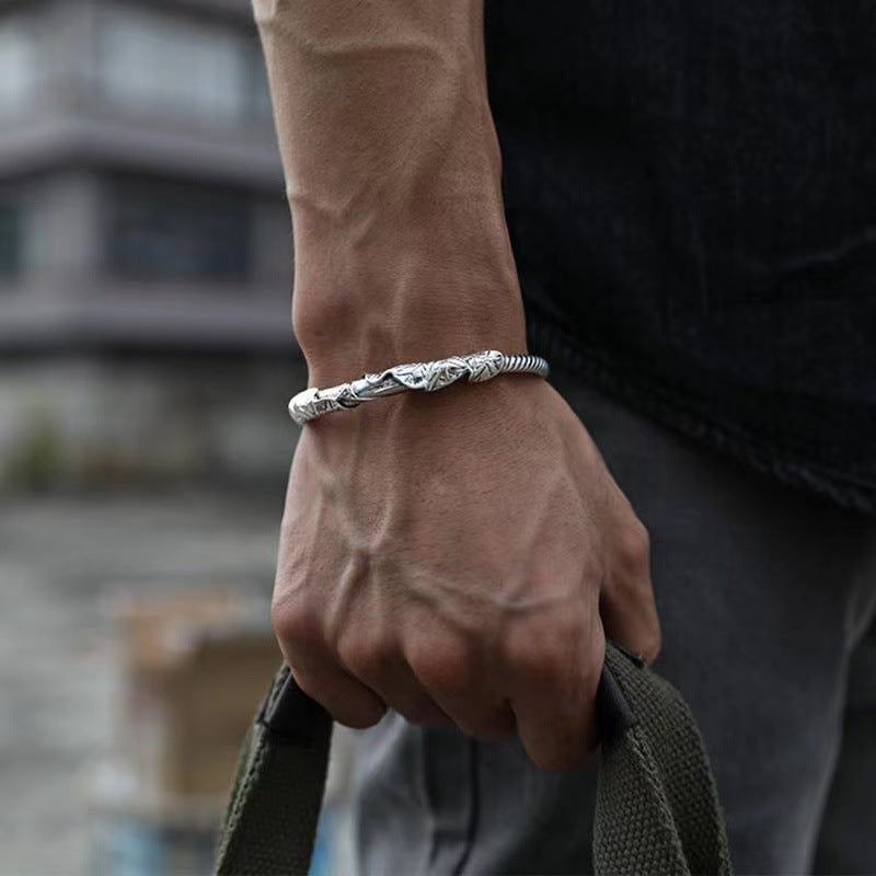 Silver Domineering Personality Cool Thread Male – Jewelry Gift Ideas — 1