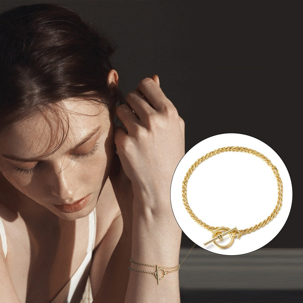 Fried Dough Twists Chain Diamond Bracelet – Jewelry Gift Ideas — 1