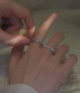 Natural Freshwater Pearl Diamond Splice Ring – Birthday Gifts — 6