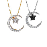 Women's Sterling Silver Two-color Pentagram Moon – Jewelry Gift Ideas — 8