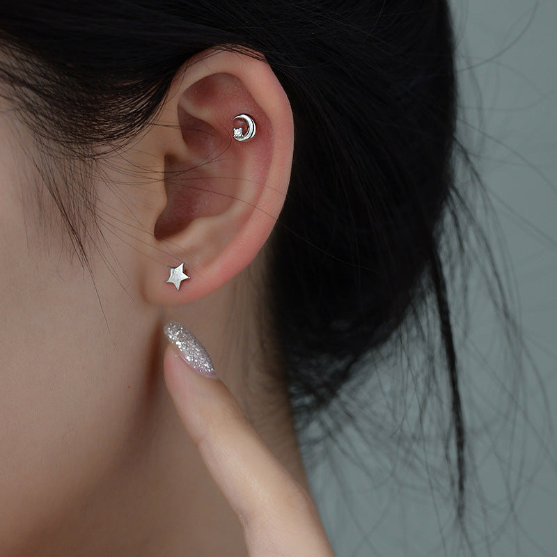 Women's Star Moon Mini Earrings – Gifts for Her — 1
