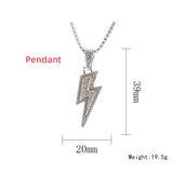 Hip Hop Full Drill Lightning Pendant Trendy – Jewelry Gift Ideas — 15