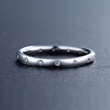 Sterling Silver Simple Couple Popular Fine Ring – Gifts for Couples — 7