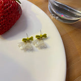 Bowknot Earrings Female Silver Needle Bell Orchid – Gifts for Her — 3