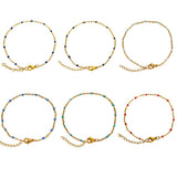Fashion Stainless Steel Bracelets Gold Color Blue Red – Stylish Gifts — 1