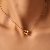 Stainless Temperament Plant Flower Necklace – Jewelry Gift Ideas — 4