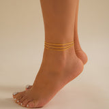 All-match Sparkling Slim Chain Metallic Anklet – Thoughtful Gifts — 4