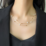Vintage Baroque Pearl Double Layer Necklace – Jewelry Gift Ideas — 5