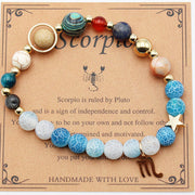 Twelve Constellations Bracelets Natural Stone Beaded – Practical Gifts — 7