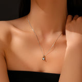 S925 Sterling Silver Small Lock Pendant Pearl – Jewelry Gift Ideas — 1