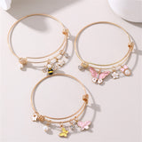 Oil Dripping Butterfly Small Flower Bracelet – Jewelry Gift Ideas — 5