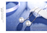 S925 Sterling Silver Stud Earrings Shell Pearls – Jewelry Gift Ideas — 3