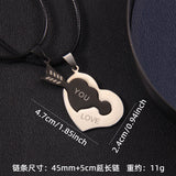 Cute Heart Couple Necklace With One Arrow LOVEYOU – Jewelry Gift Ideas — 13