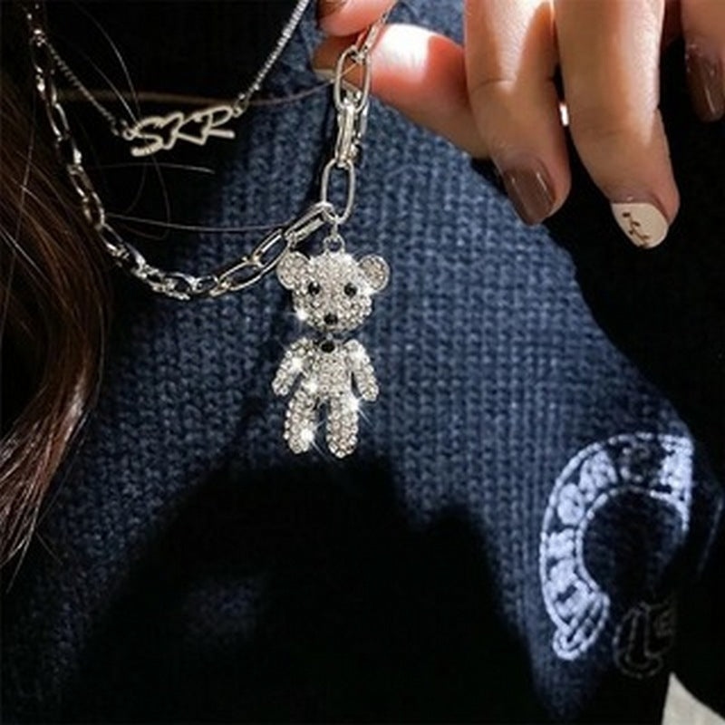 Women's Double Layer Bear Pendant Sweater Chain – Jewelry Gift Ideas — 1