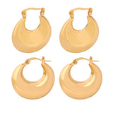 Simple Glossy Copper-plated Gold U-shaped Earrings – Small Gift Ideas — 16