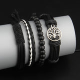Multilayer 4-Piece Hand Braided Vintage Bracelet – Jewelry Gift Ideas — 1