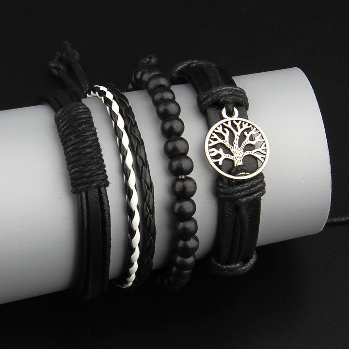 Multilayer 4-Piece Hand Braided Vintage Bracelet – Jewelry Gift Ideas — 1