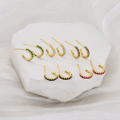 95mm Micro Inlaid Zircon Colorful Crystals C-shaped – Gifts for Her — 1