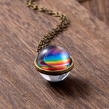 Cosmic Galaxy Nebula Double-sided Spherical Time – Jewelry Gift Ideas — 17