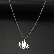 18k Gold Mirror Happy Family Necklace – Jewelry Gift Ideas — 6
