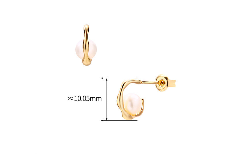 Light Luxury Fashion Pearl Earrings Sterling Silver – Stylish Gifts — 1
