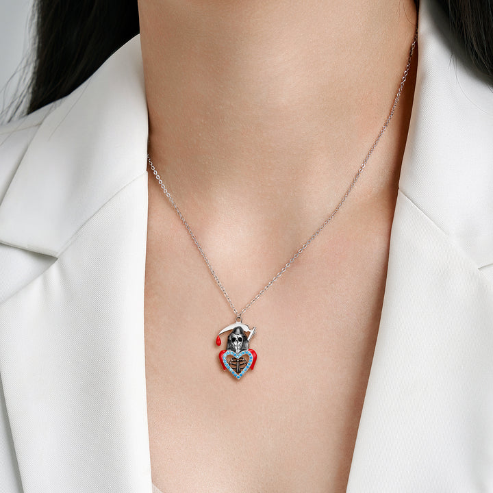 S925 Sterling Silver Reaper Pendant Skull – Jewelry Gift Ideas — 1