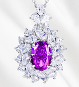 S925 Silver Cubic Zirconia Purple Necklace Women – Jewelry Gift Ideas — 4