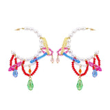 Exaggerated Hand-woven Beads Tassel Earrings – Everyday Gifts — 2
