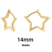 Women's Simple Hollow Five-pointed Star Heart Earrings – Gifts for Her — 10