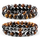 Natural Tigereye Head Bead Bracelet – Jewelry Gift Ideas — 12