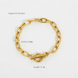 Classic Gold Bracelet Paperclip Bracelet – Jewelry Gift Ideas — 2