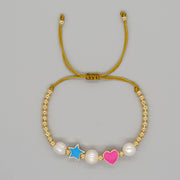 Copper Oil Drop Peach Heart Couple Bracelet – Gifts for Couples — 9