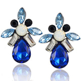 Bohemian Drop Shape Leaf Flower Alloy Diamond Stud – Birthday Gifts — 4