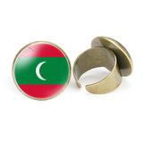 Asian National Flags Vintage Open Ring – Unique Gift Ideas — 8