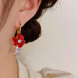 Fashion Flower Zircon Elegant Retro Earrings – Stylish Gifts — 12