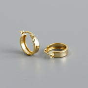 Women's Fashion Wide Flat Round S925 Earrings – Stylish Gifts — 8