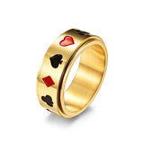 Spade Red Peach Plum Square Ring – Surprise Gifts — 5