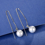 S925 Sterling Silver Stud Earrings Shell Pearls – Jewelry Gift Ideas — 1