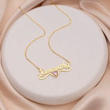 Crystal Personalized Name Necklace Stainless – Jewelry Gift Ideas — 5